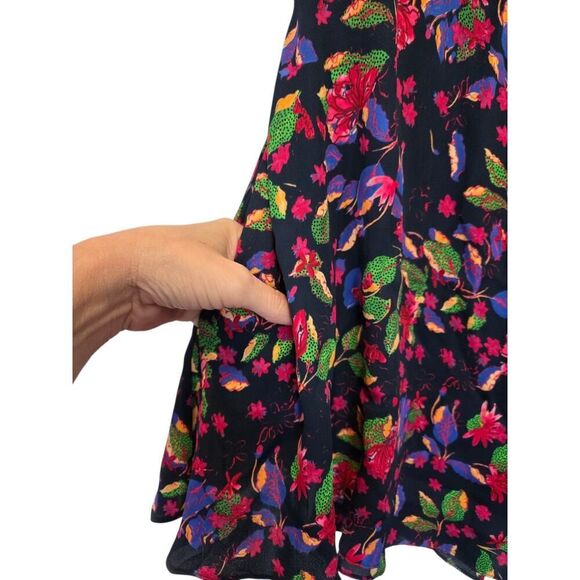 SALONI Lea Gathered Floral-Print Crepe De Chine Mini Wrap Dress | 2 Cottagecore - Picture 11 of 16